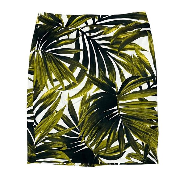 Ann Taylor Dresses & Skirts - Ann Taylor Women’s Tropical Palm Knee Length Pencil Skirt Size 10 Back Zip Lined